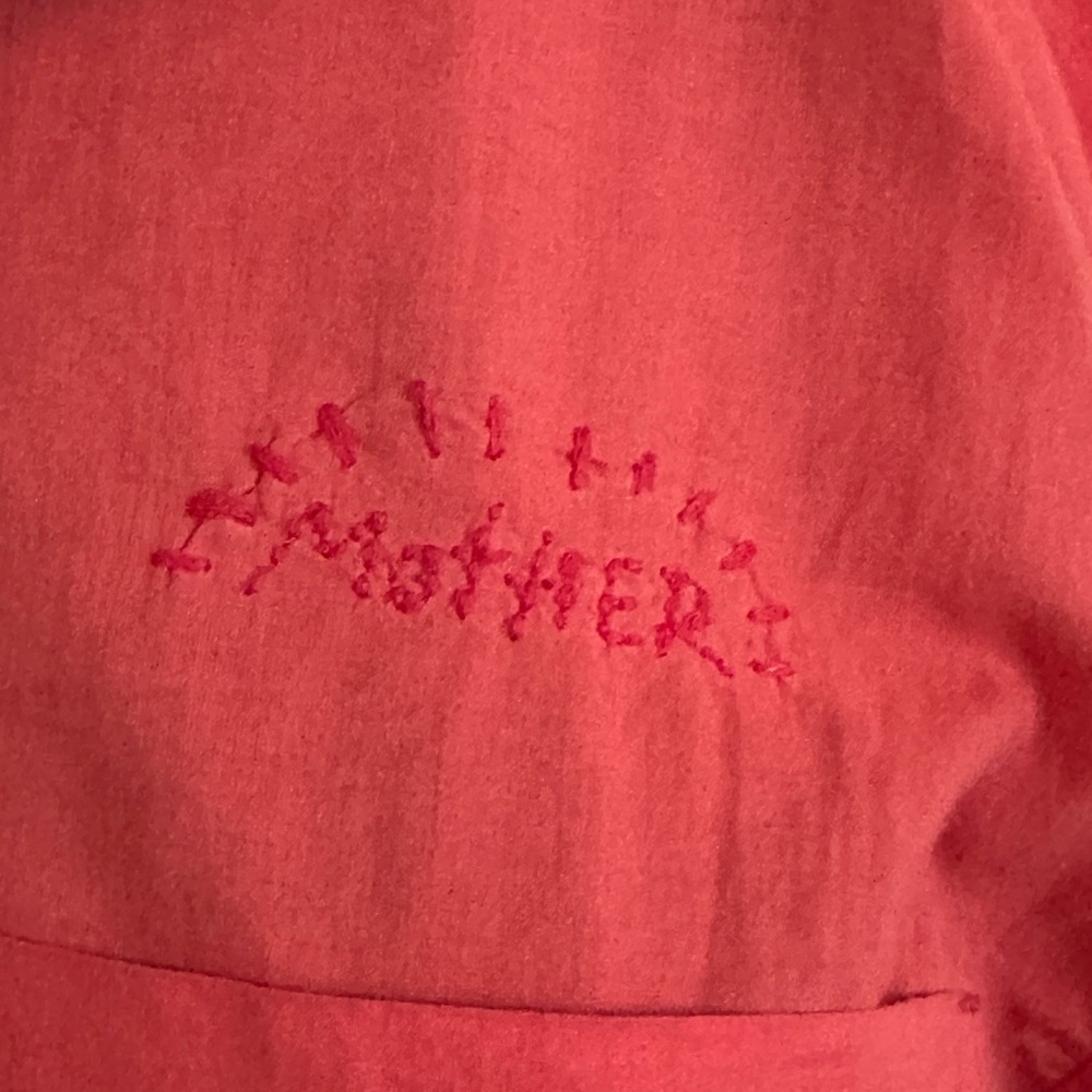 MOTHER. Women's orangey red Embroidered shirt.
Runs generous. Texture ! - Picture 6 of 14